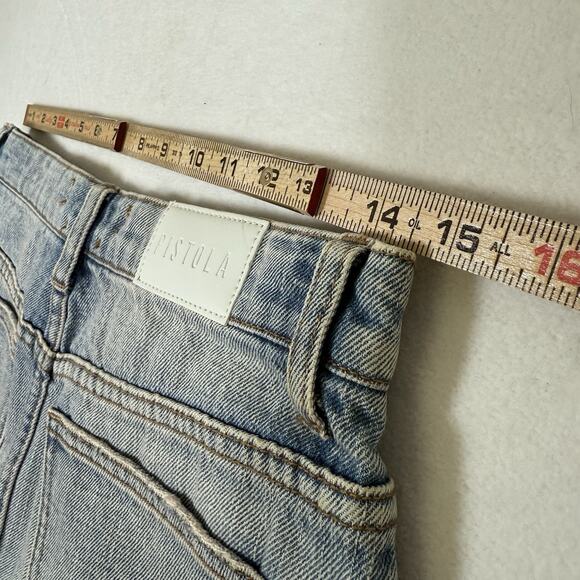 NWT PISTOLA Ryder Medium Wash High-Waisted 5 Pocket Denim Mini Skirt Size 27 - Picture 5 of 7